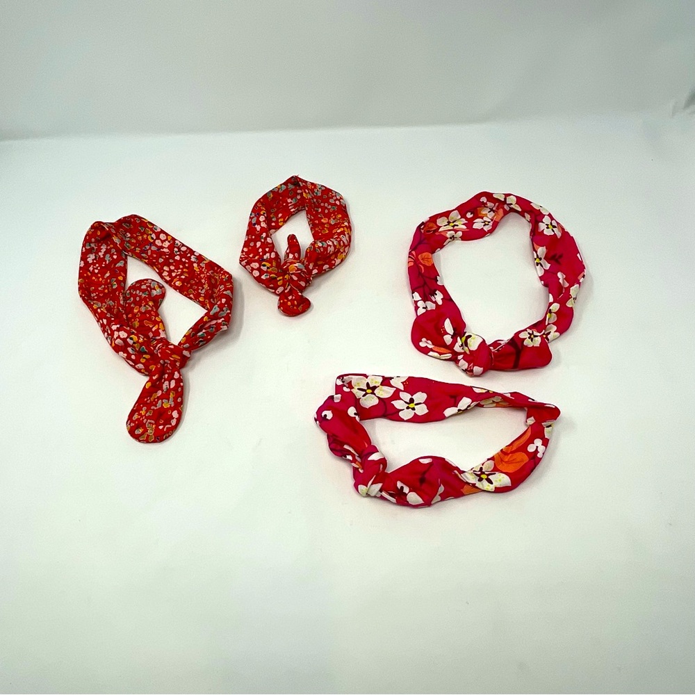 Latched Mama Mommy & Me Matching Headband Set - Lot‎ of 2 Handmade Floral Sets